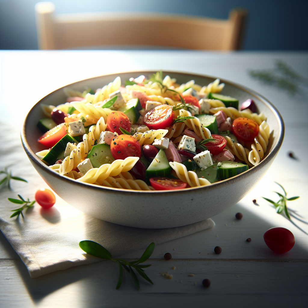 No-Cook Greek Pasta Salad