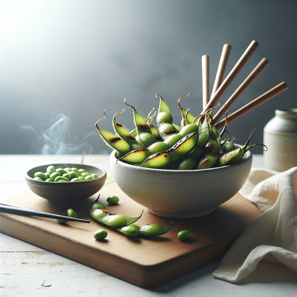 Korean BBQ Style Grilled Edamame