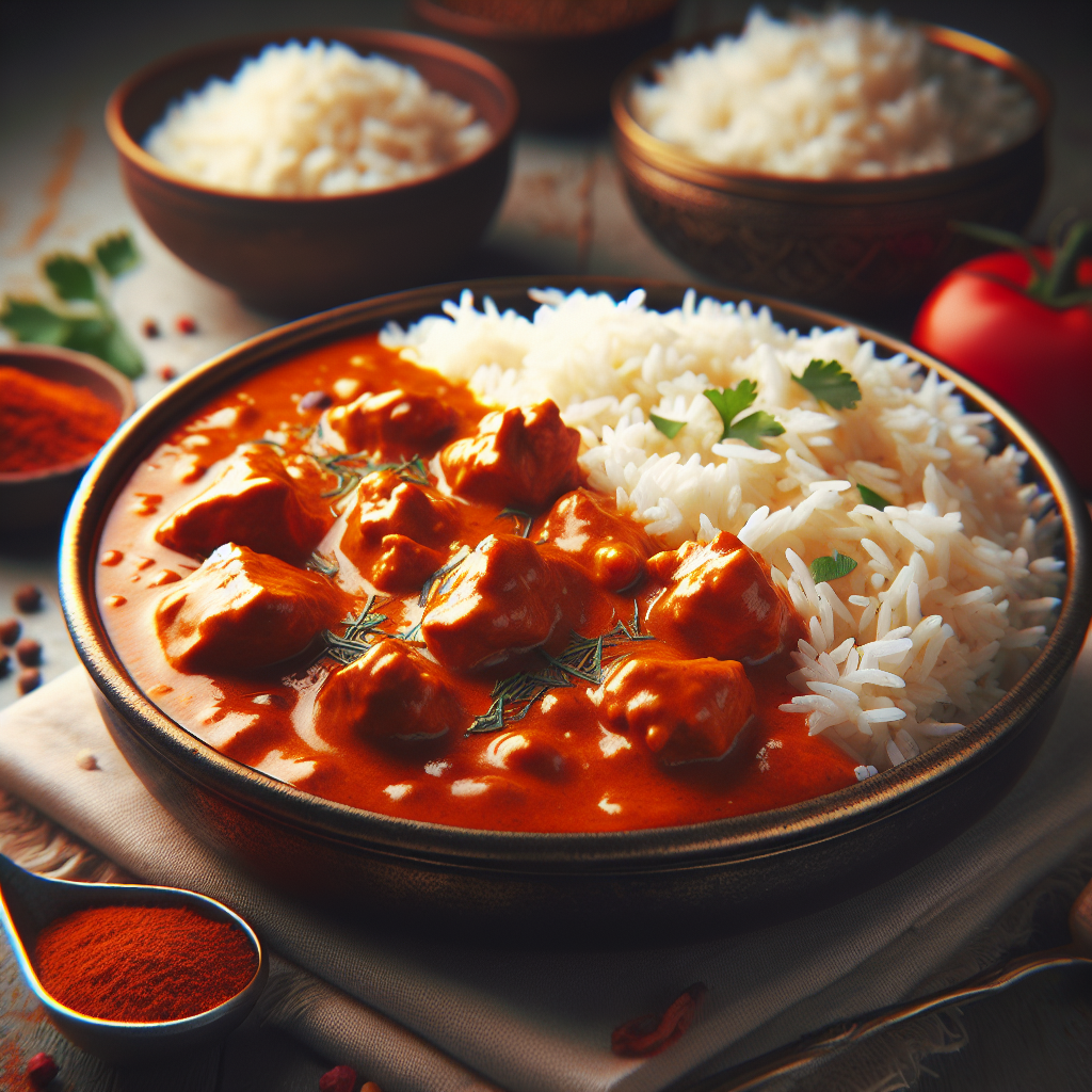 Indian Butter Chicken with Basmati Rice