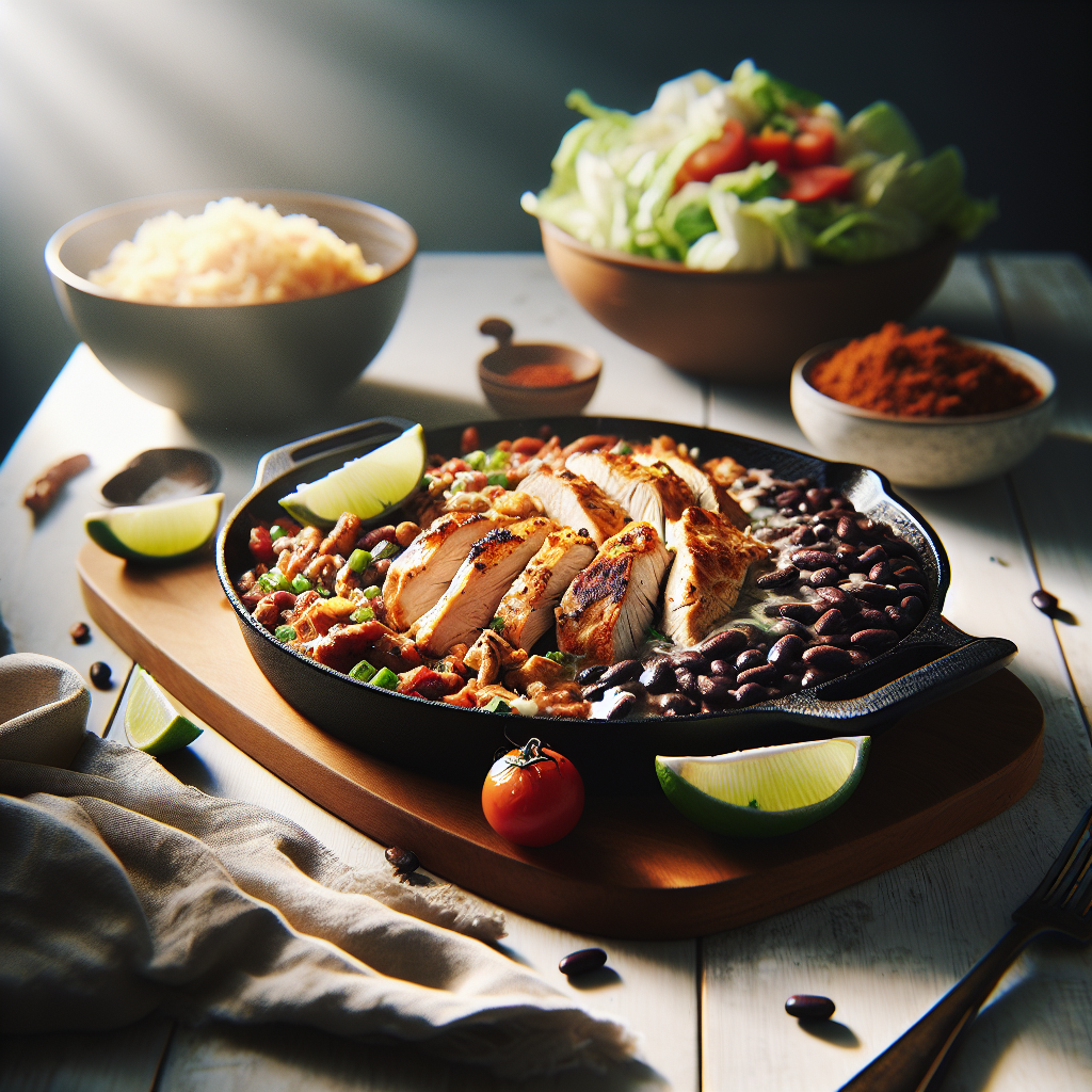 Meksika Tavuklu ve Siyah Fasülyeli Tava