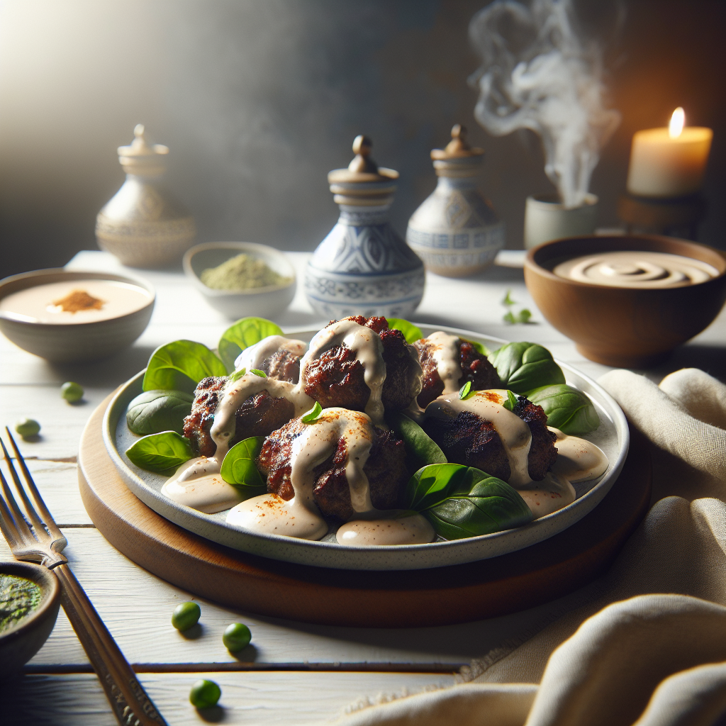 Grilled Middle Eastern Beef Kofta with Tahini Sauce