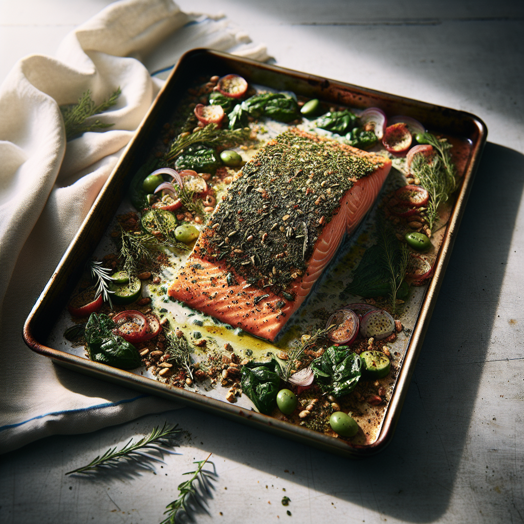 Medelhavs Örtbelagd Lax på Plåt