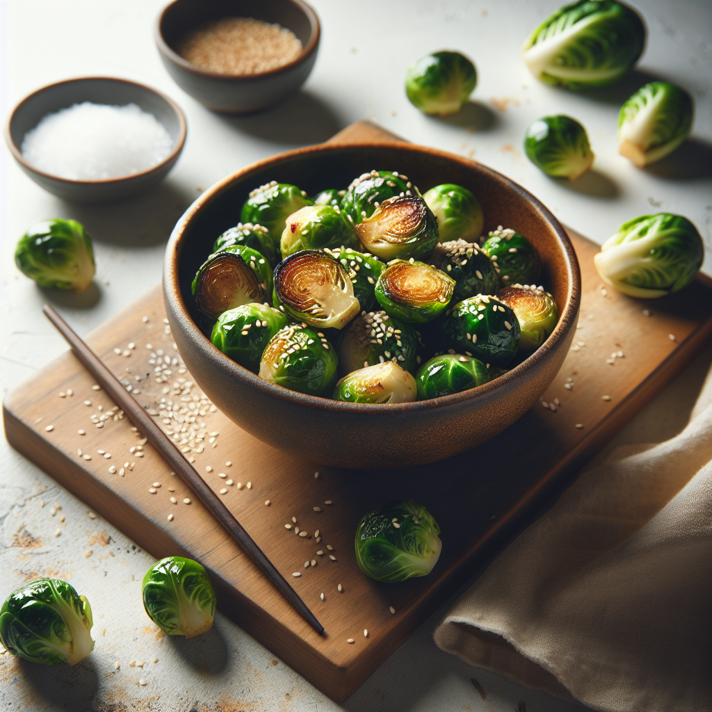 Asiatiska Sesamrostade Brysselkål