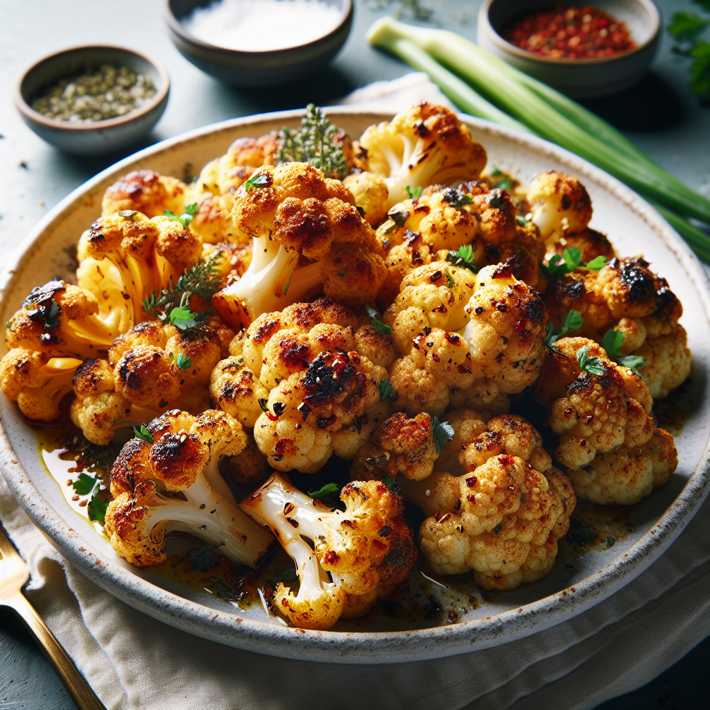 Middle Eastern Za'atar Roasted Cauliflower