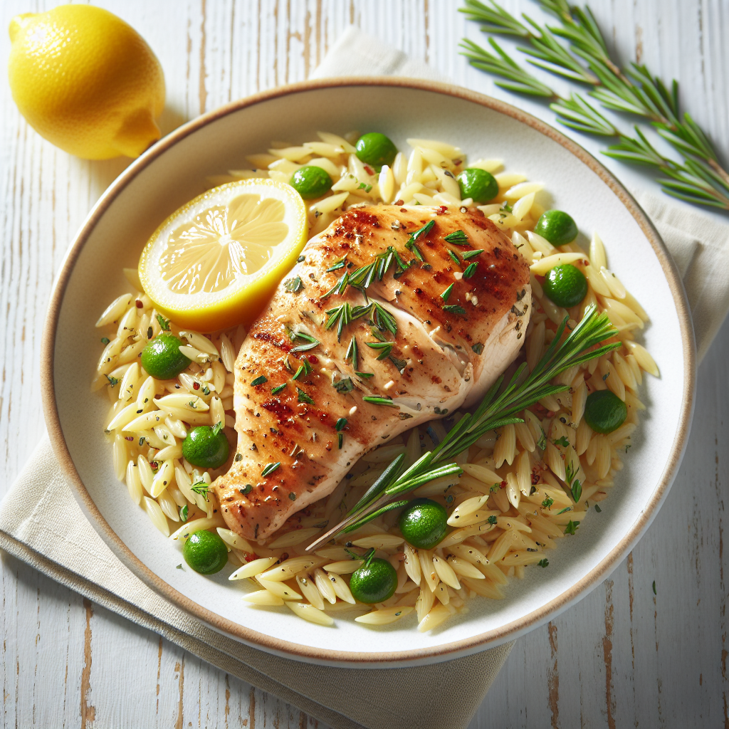 Mediterranean Lemon Herb Chicken with Orzo