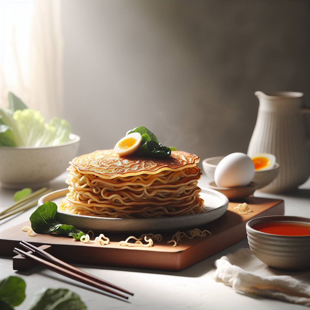 Korean-Style Ramen Noodle Pancakes