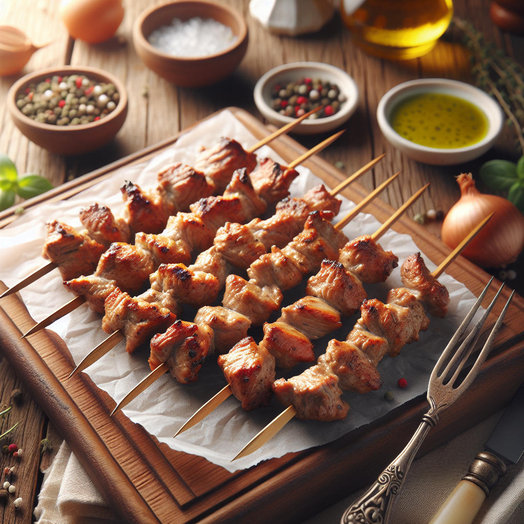 Greek Pork Souvlaki Skewers