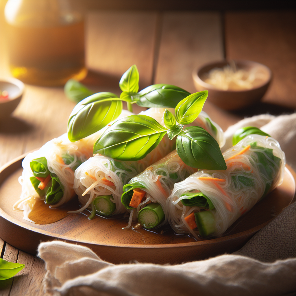 Thai Basil Glass Noodle Spring Rolls