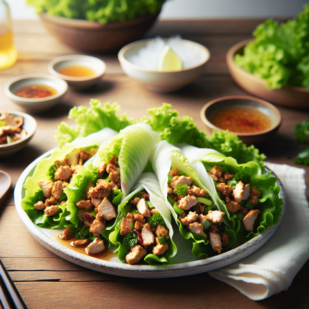 Thai Chicken Larb Lettuce Wraps
