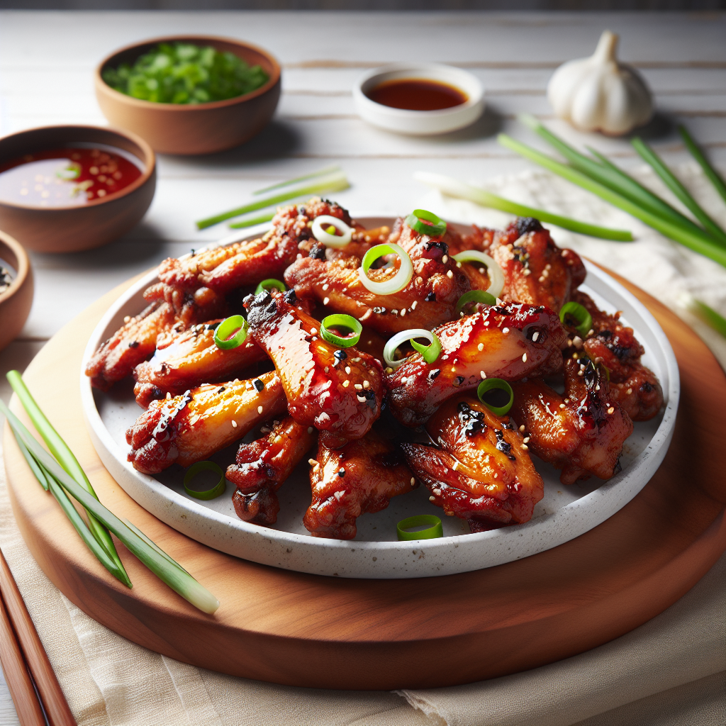 Koreanska BBQ-kycklingvingar