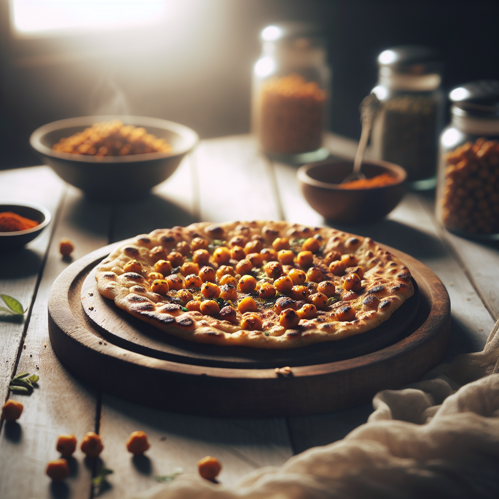 Indian Spiced Roasted Chickpea Flatbread