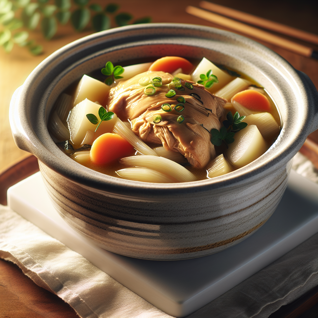 Slow Cooker Japanese Chicken and Daikon Stew