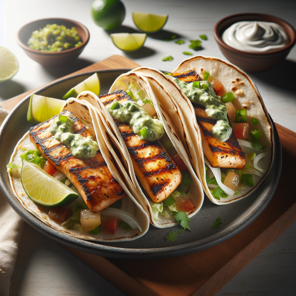 Grilled Mahi-Mahi Tacos with Chipotle Lime Crema