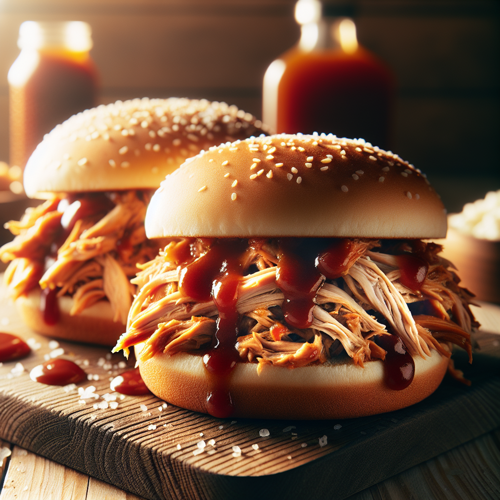 BBQ Pulled Chicken Smörgåsar