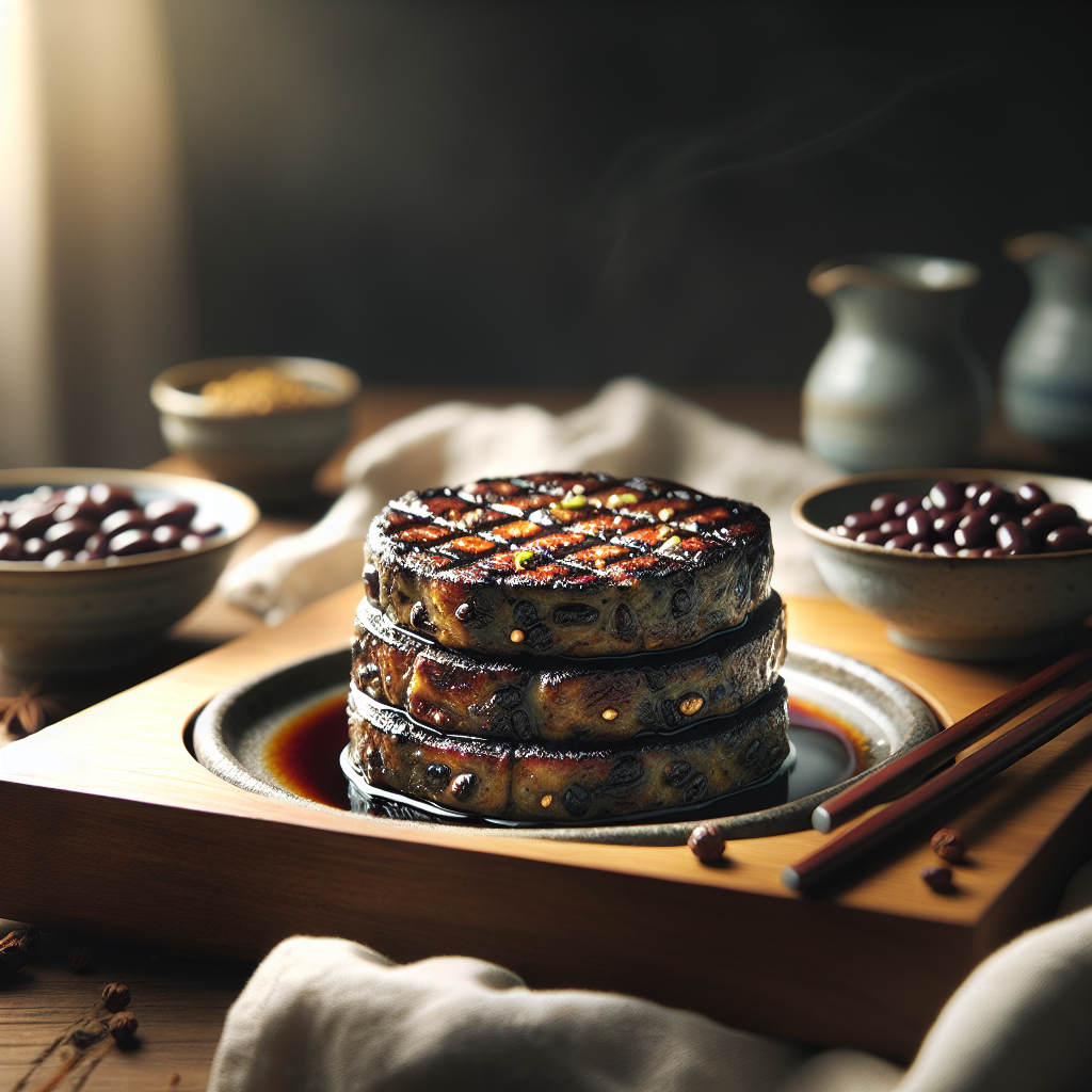 Chinese Five-Spice Grilled Black Bean Cakes