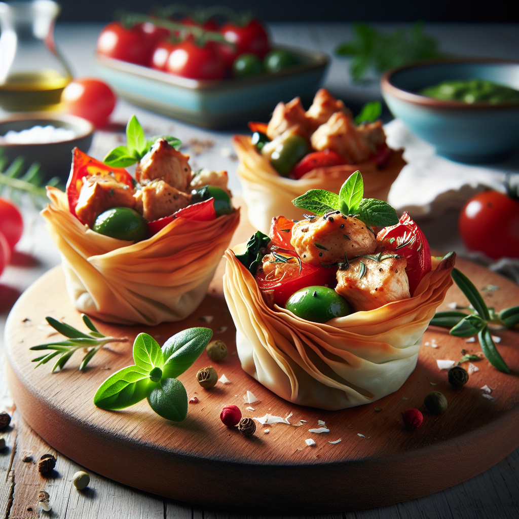 Medelhavskyckling i Filodegsskålar