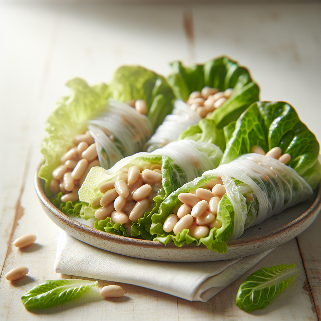 Korean-Style Air Fryer White Bean Lettuce Wraps