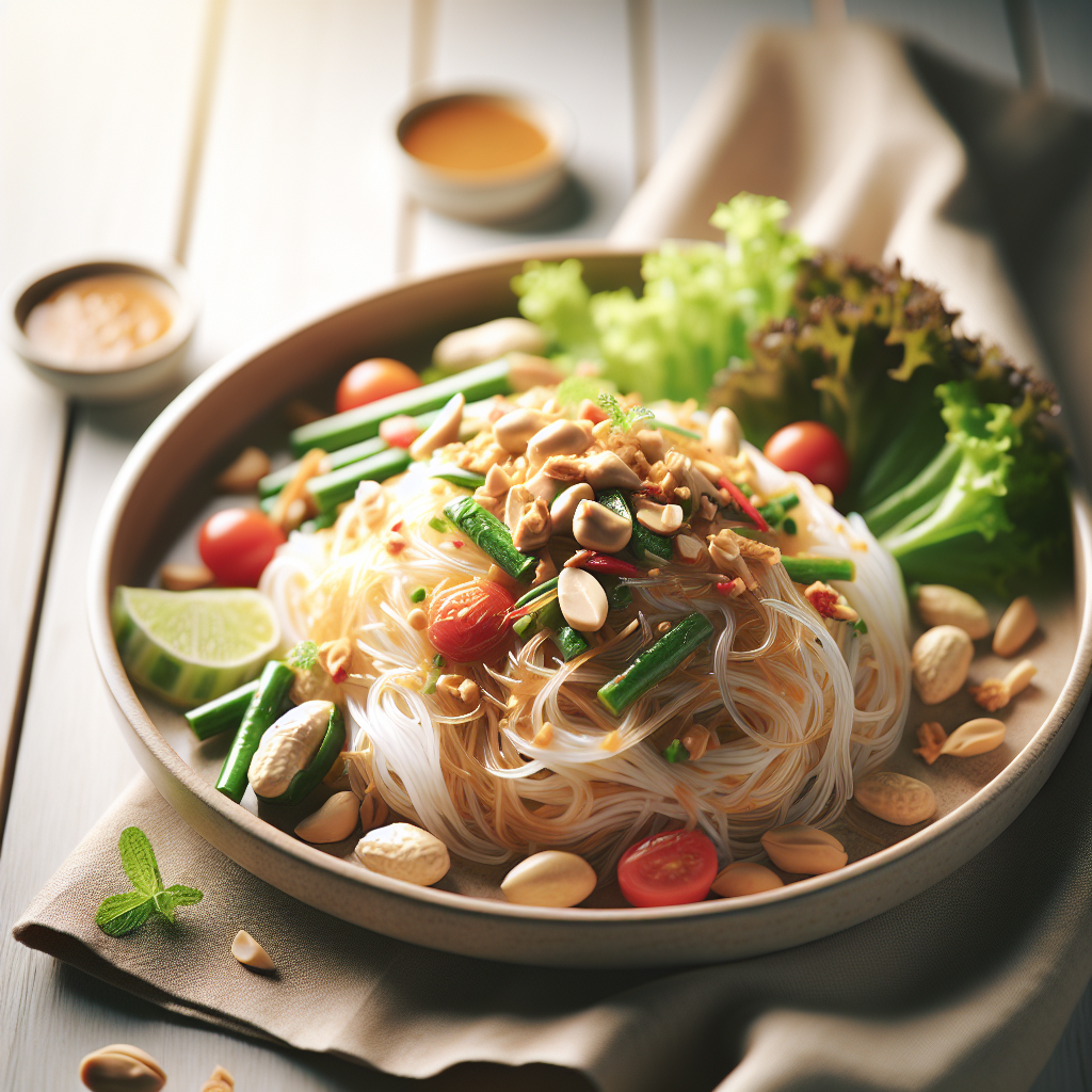 Thai Glass Noodle Salad with Peanut Dressing