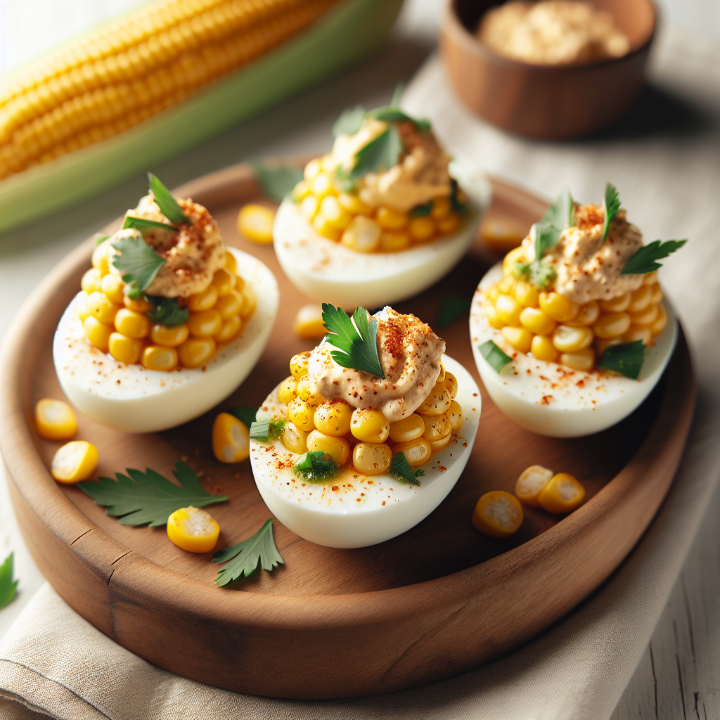 Mexican Street Corn Deviled Eggs