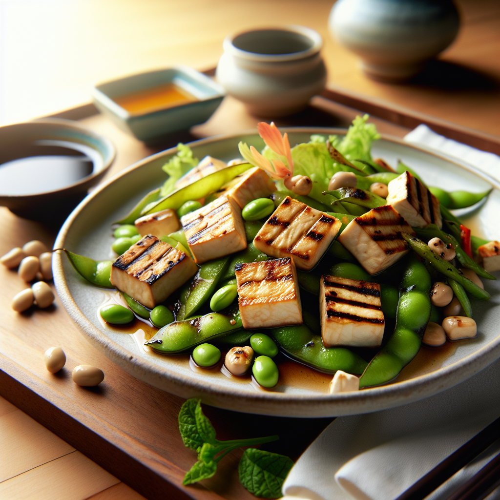 Thai-Style Grilled Edamame and Tofu Salad