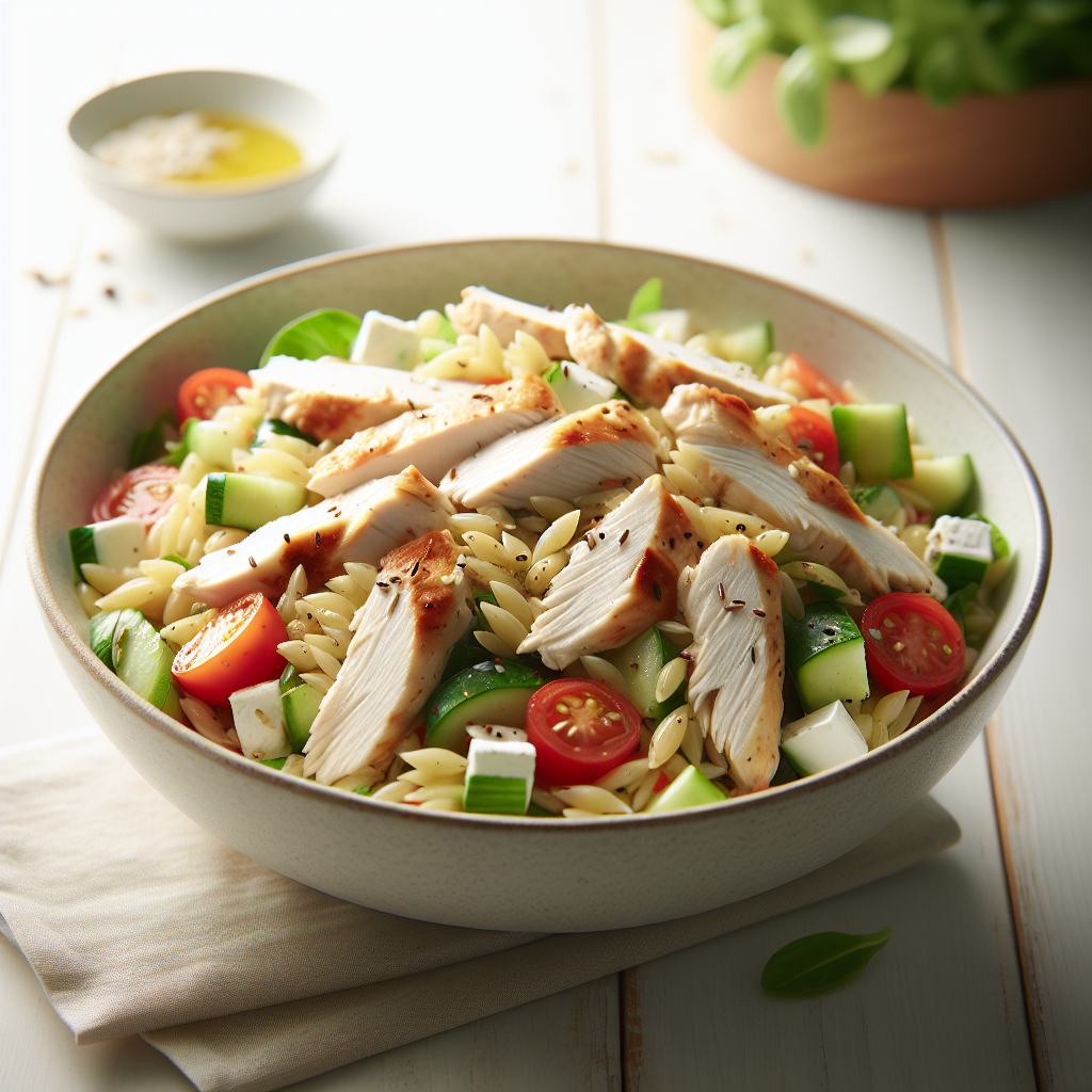 Greek Chicken Orzo Salad