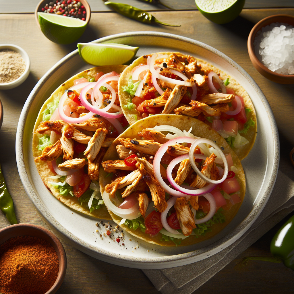 Mexican Chicken Tinga Tostadas