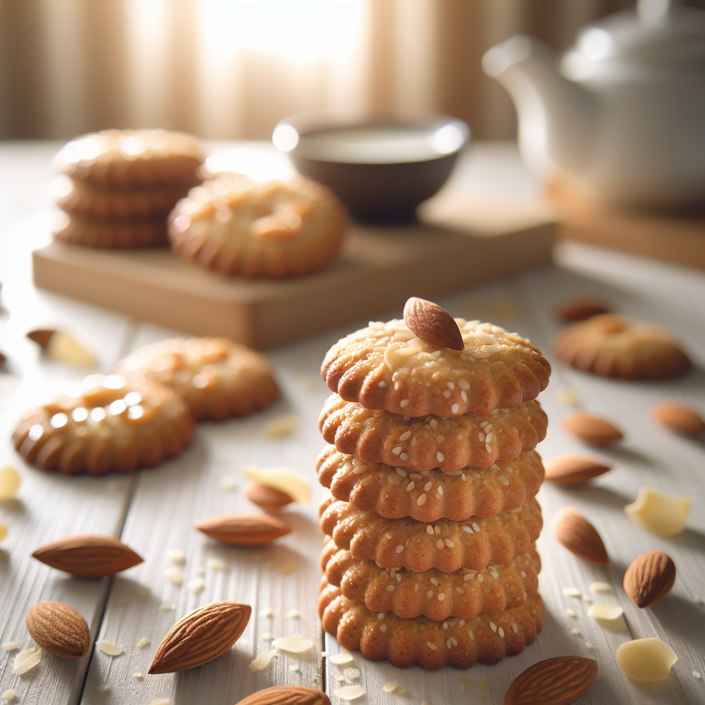 Sesame Ginger Almond Cookies