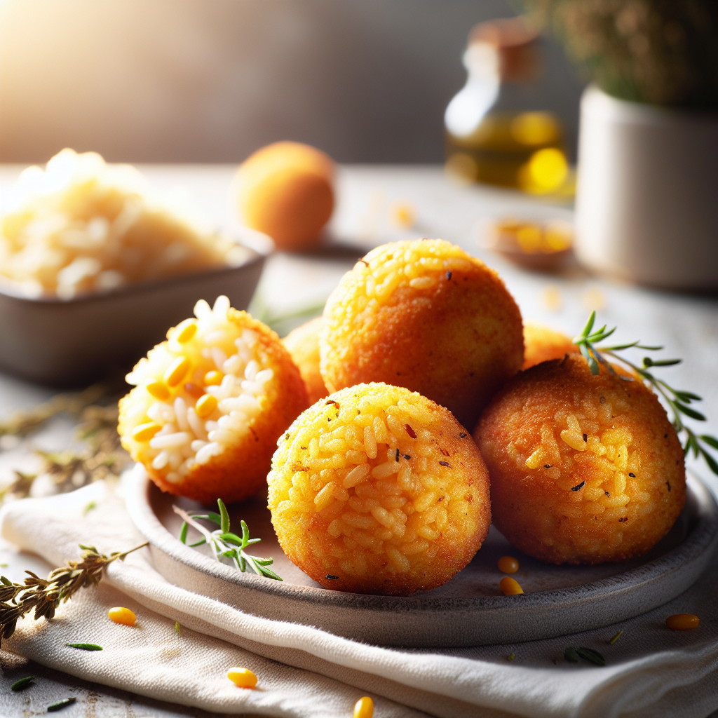 サフランライスのエアフライヤー・イタリアンアランチーニ