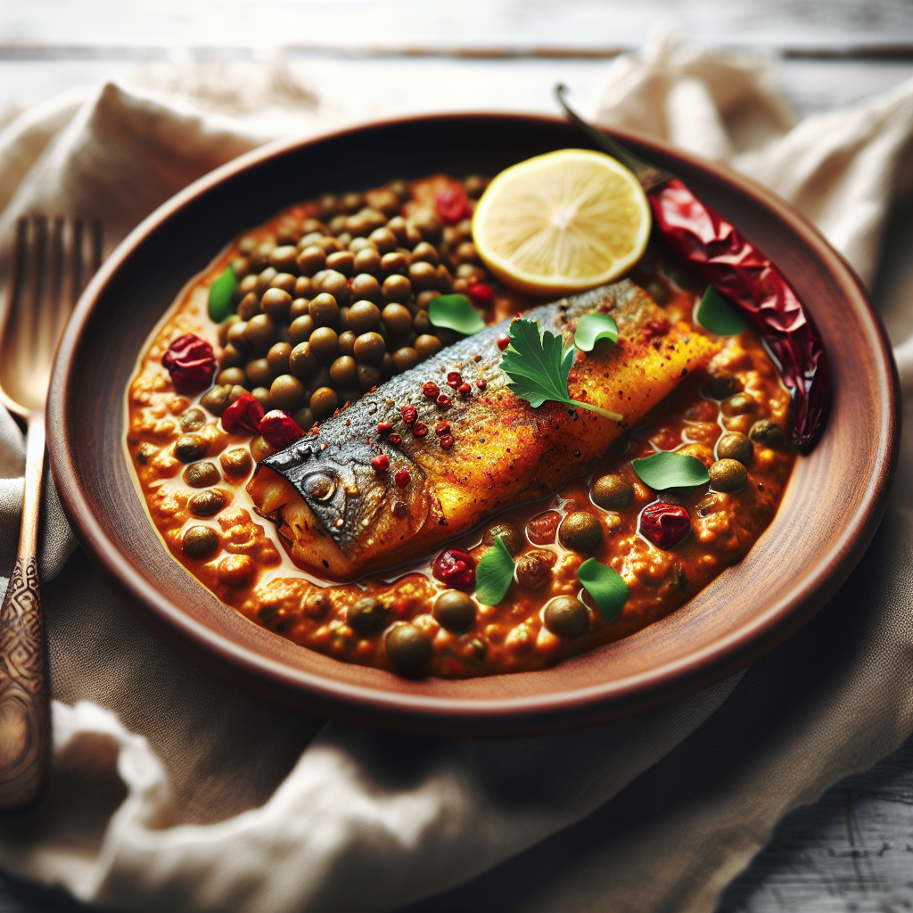 Indian Spiced Fish and Lentil Curry