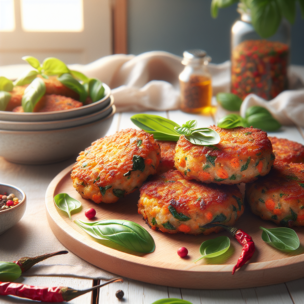 Spicy Thai Basil Air Fryer Fish Cakes