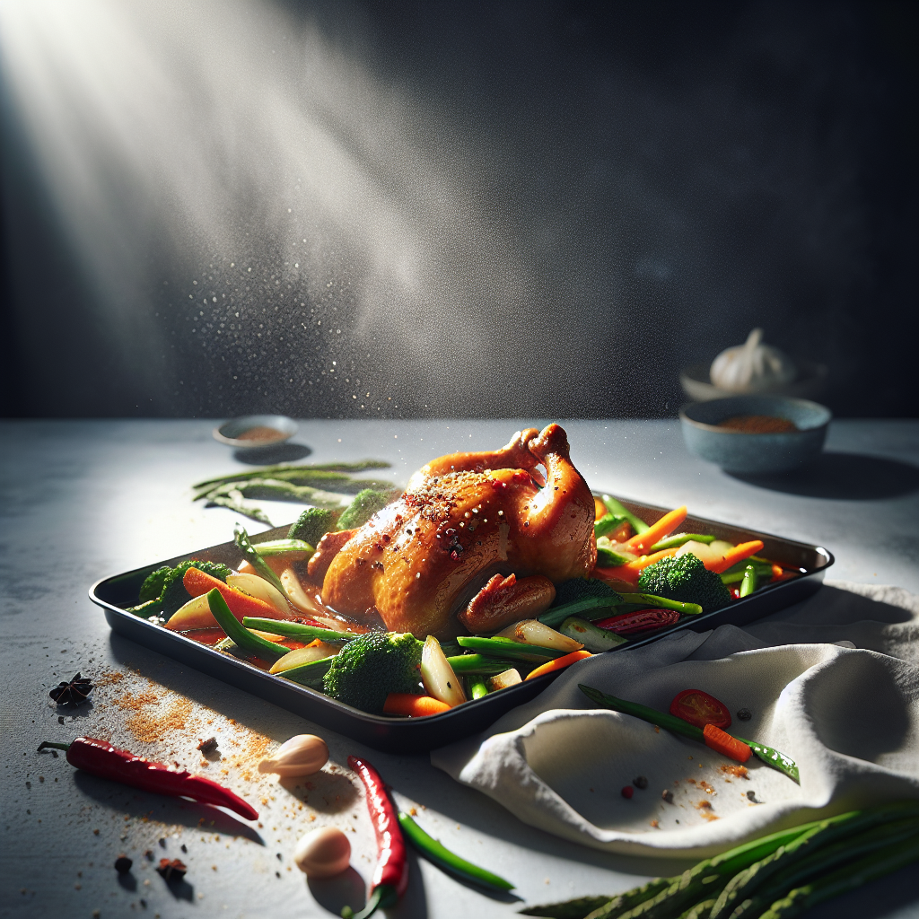 Chinese Five-Spice Sheet Pan Chicken with Vegetables