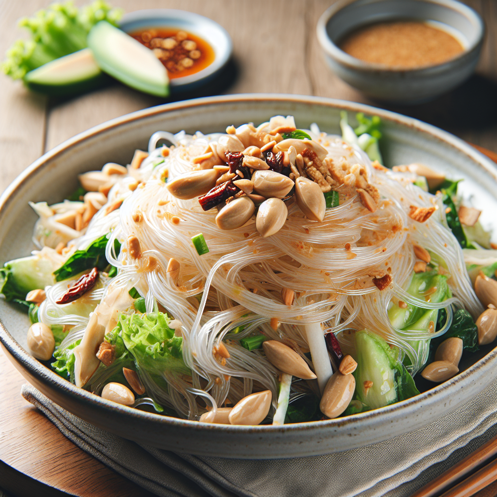 Thai Glass Noodle Salad with Peanut Dressing