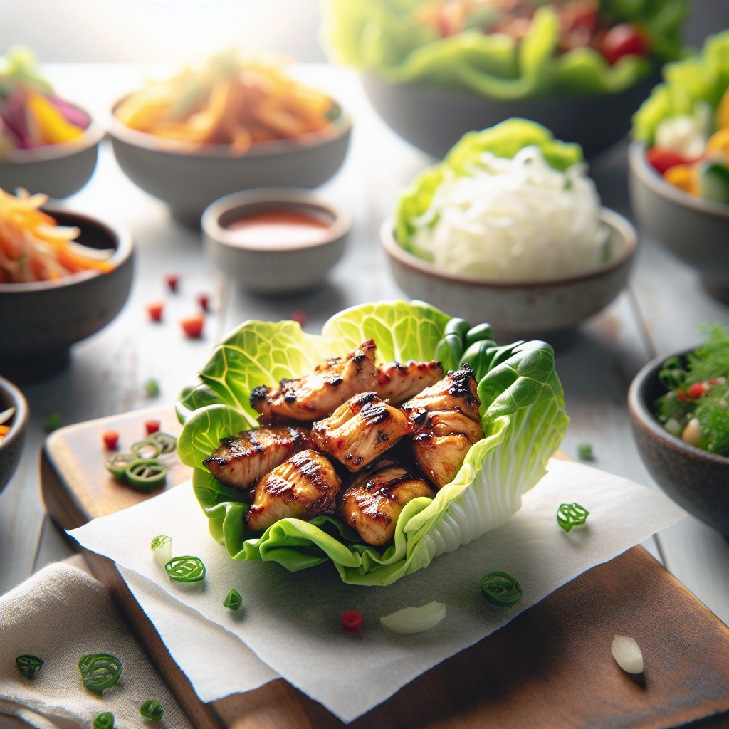 Korean BBQ Chicken Lettuce Wraps