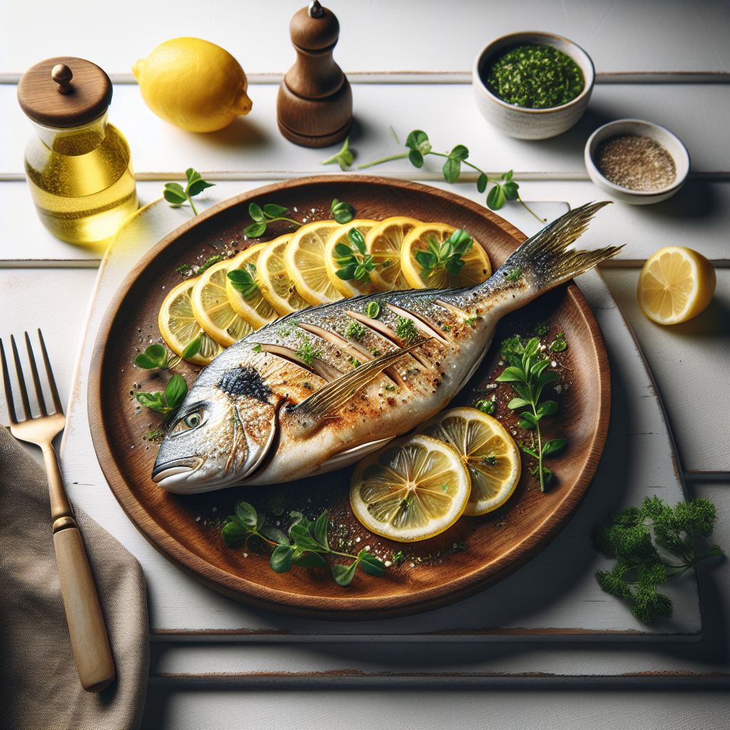 Mediterranean Air Fryer Whole Branzino with Lemon Herbs
