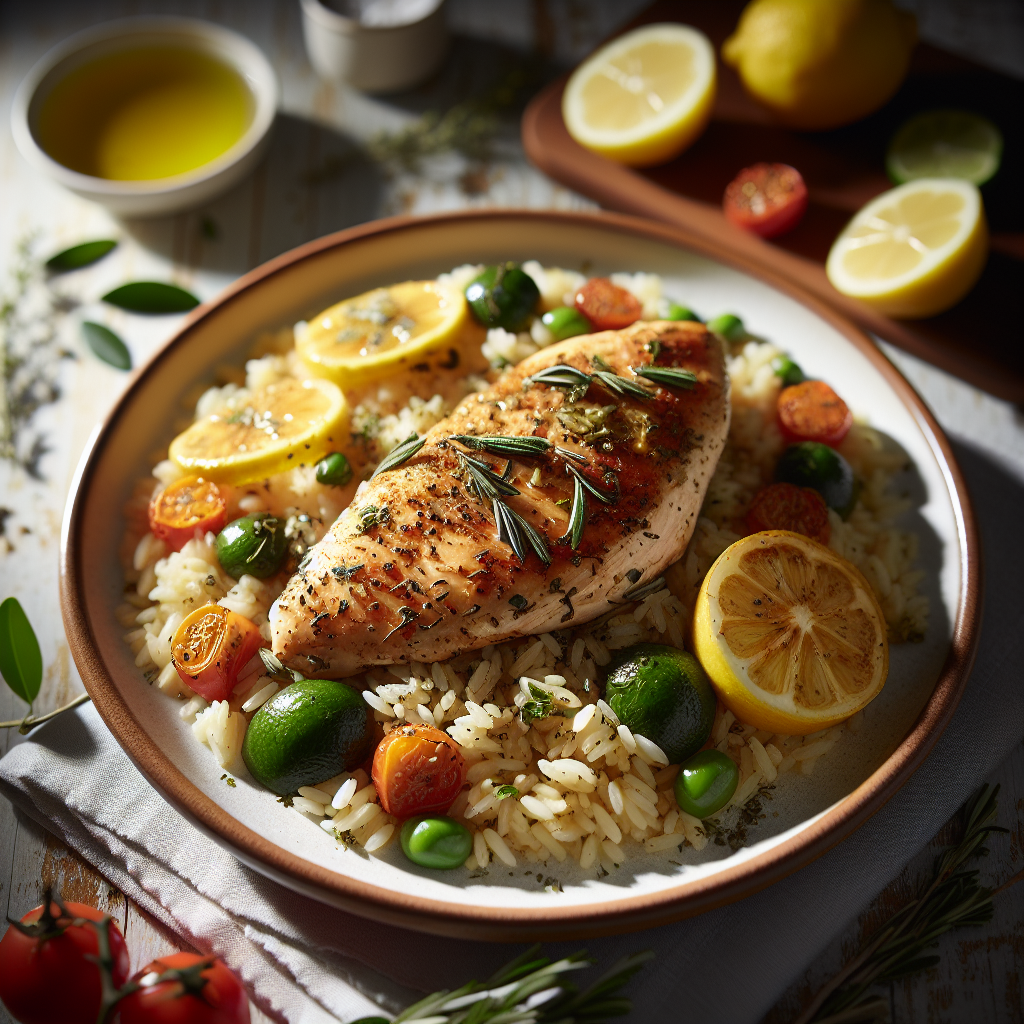 Mediterranean Lemon Herb Chicken and Rice