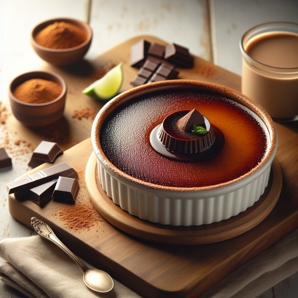 Mexican Chocolate Flan in One Pot
