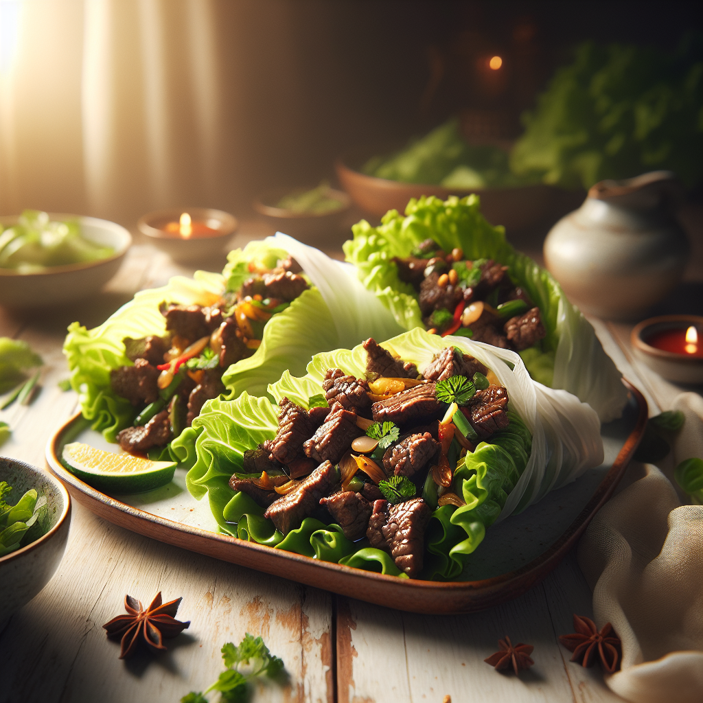 Thai Beef Lettuce Wraps