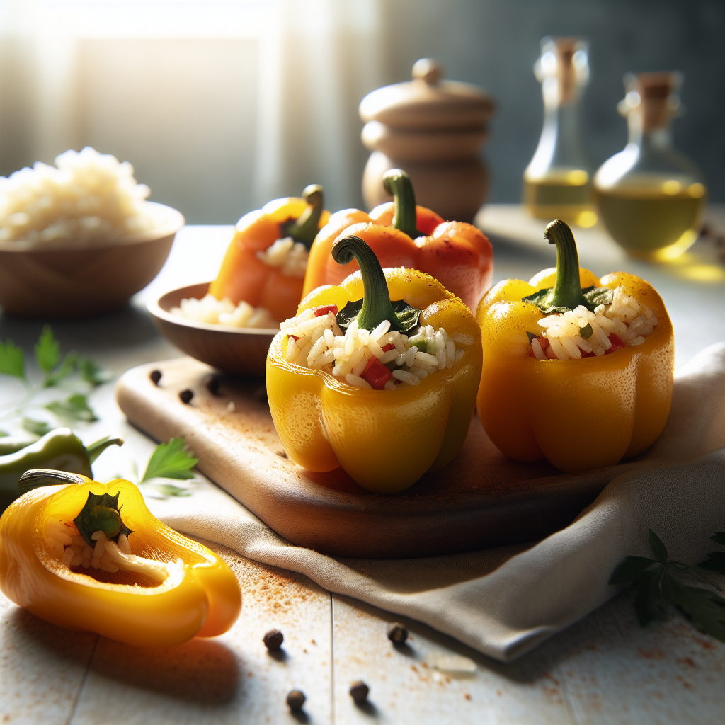 Mediterranean Stuffed Rice-Stuffed Peppers