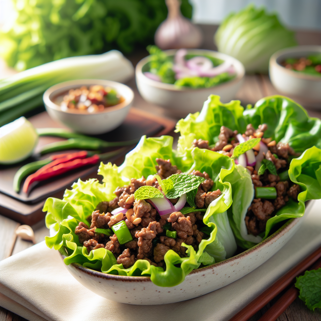 Thai Beef Larb Lettuce Wraps