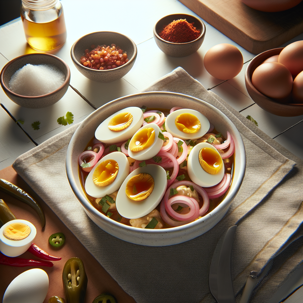 Mexican Huevos en Escabeche (Pickled Eggs)