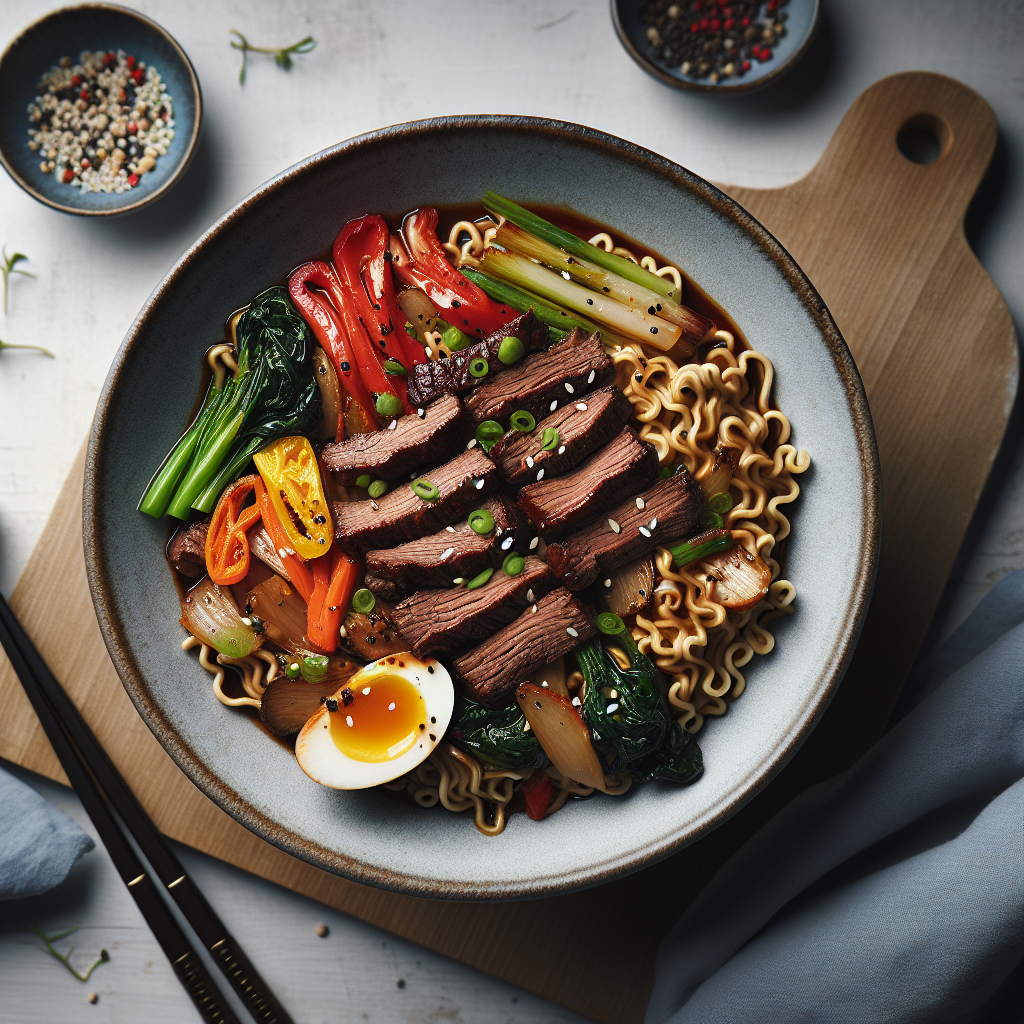 Korean BBQ Beef Ramen Stir-Fry