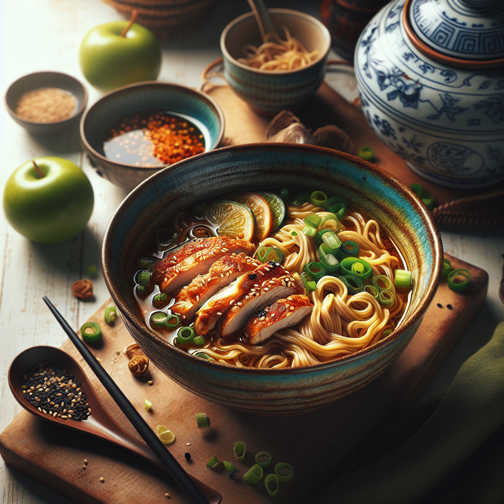 Asian Sesame Ginger Chicken Noodle Soup