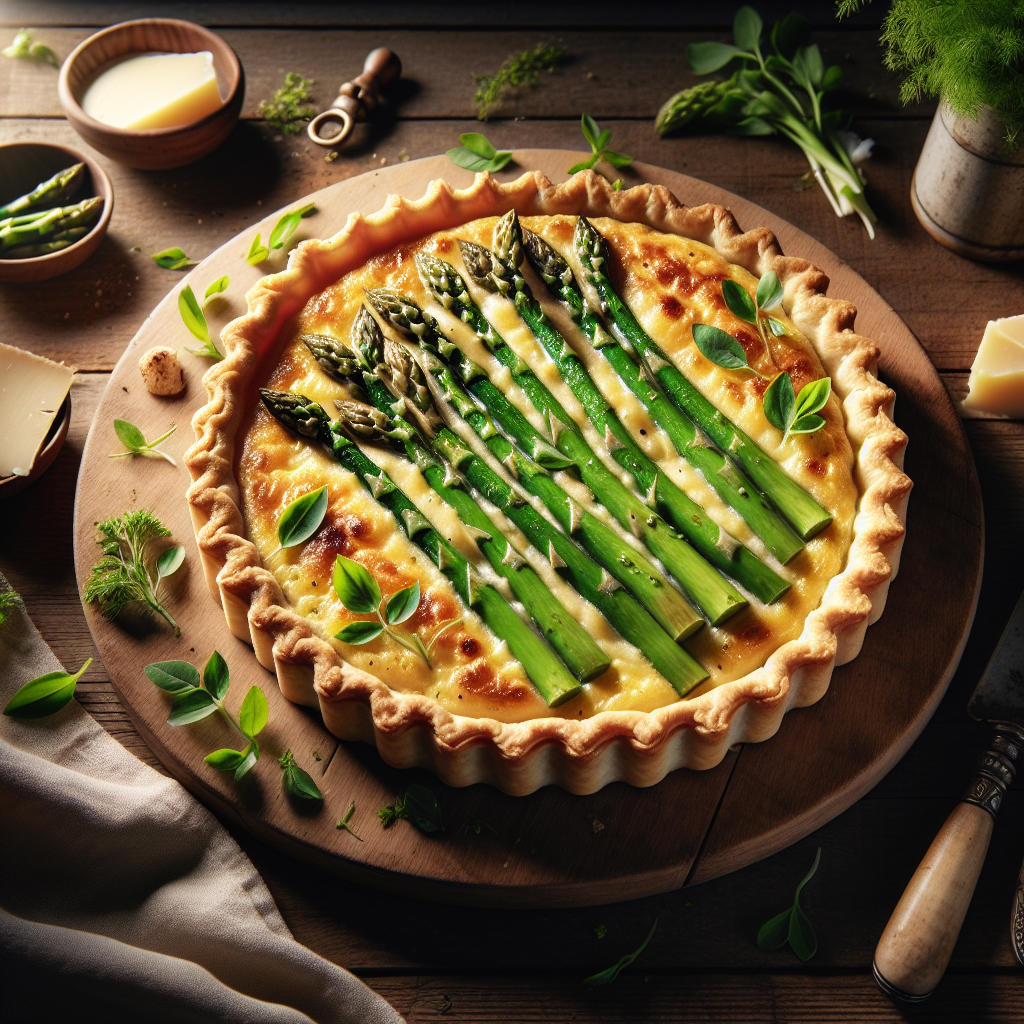 Spring Asparagus and Gruyère Tart with Fresh Herbs