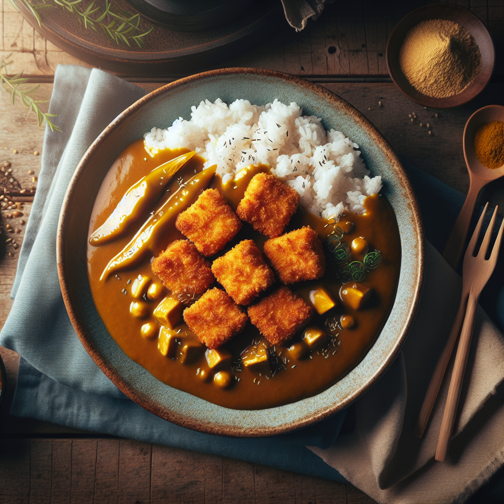 Crispy Tofu Katsu Curry with Japanese Golden Curry Sauce