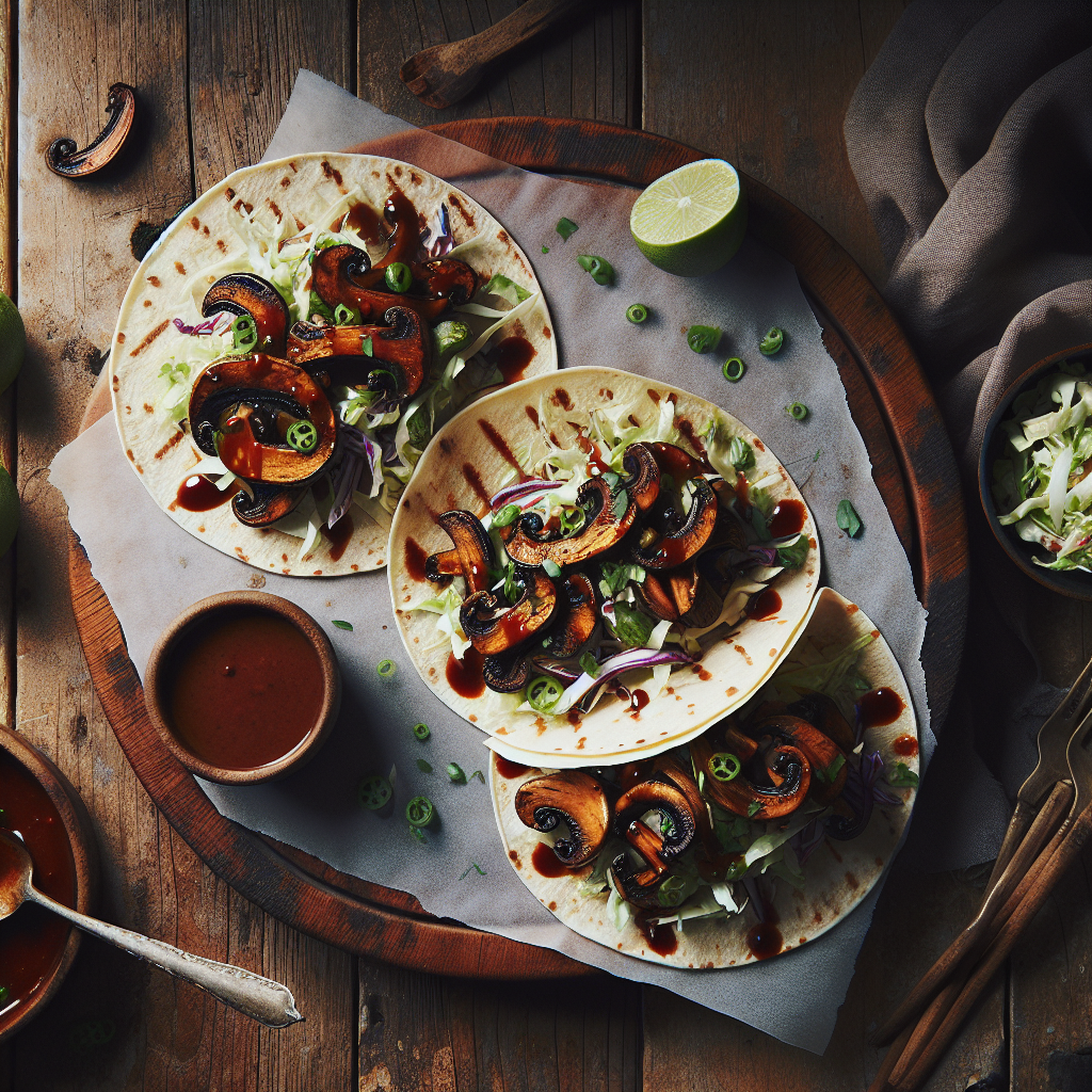 Røykfulle Chipotle BBQ Soppetaco med Frisk Vårsalat