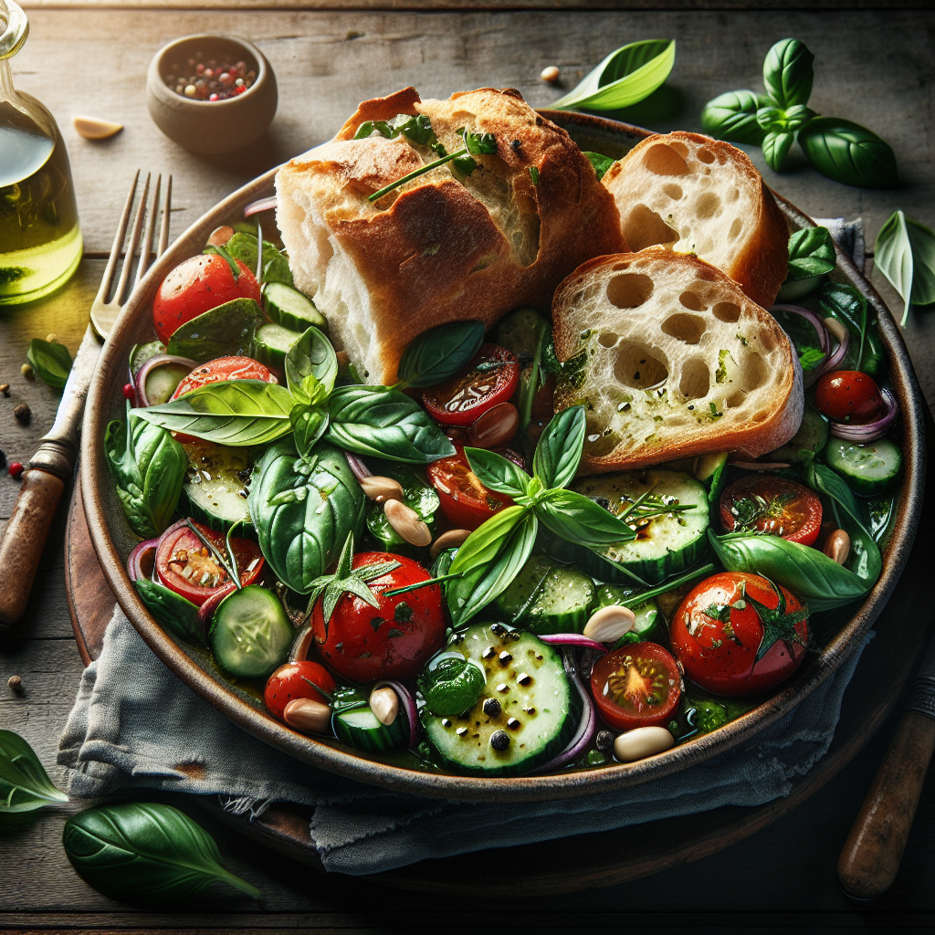 Classic Tuscan Panzanella with Fresh Spring Herbs