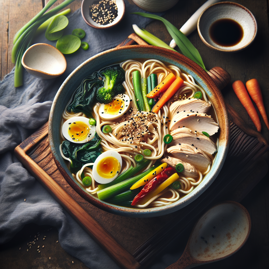 Taiwansk Sesamkylling Nudelsuppe med Friske Vårerter