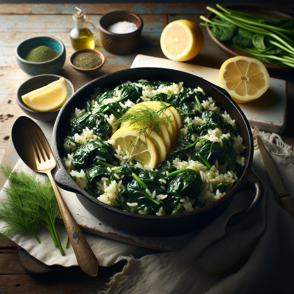 Spanakorizo: Traditional Greek Spinach and Rice with Fresh Dill