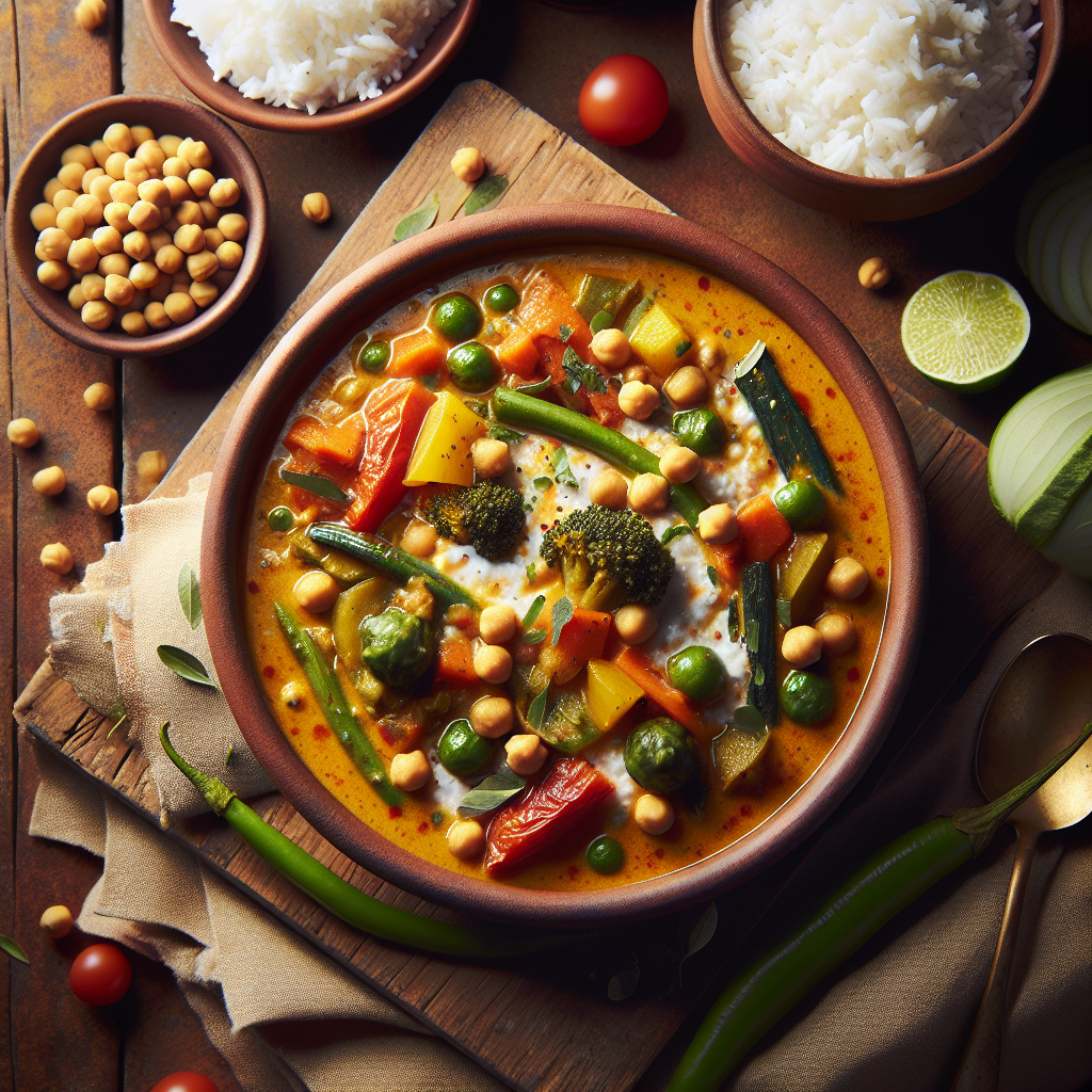 Autentisk Sindhi Kadhi med Grønnsaker - Sur Kikerertmel-Curry