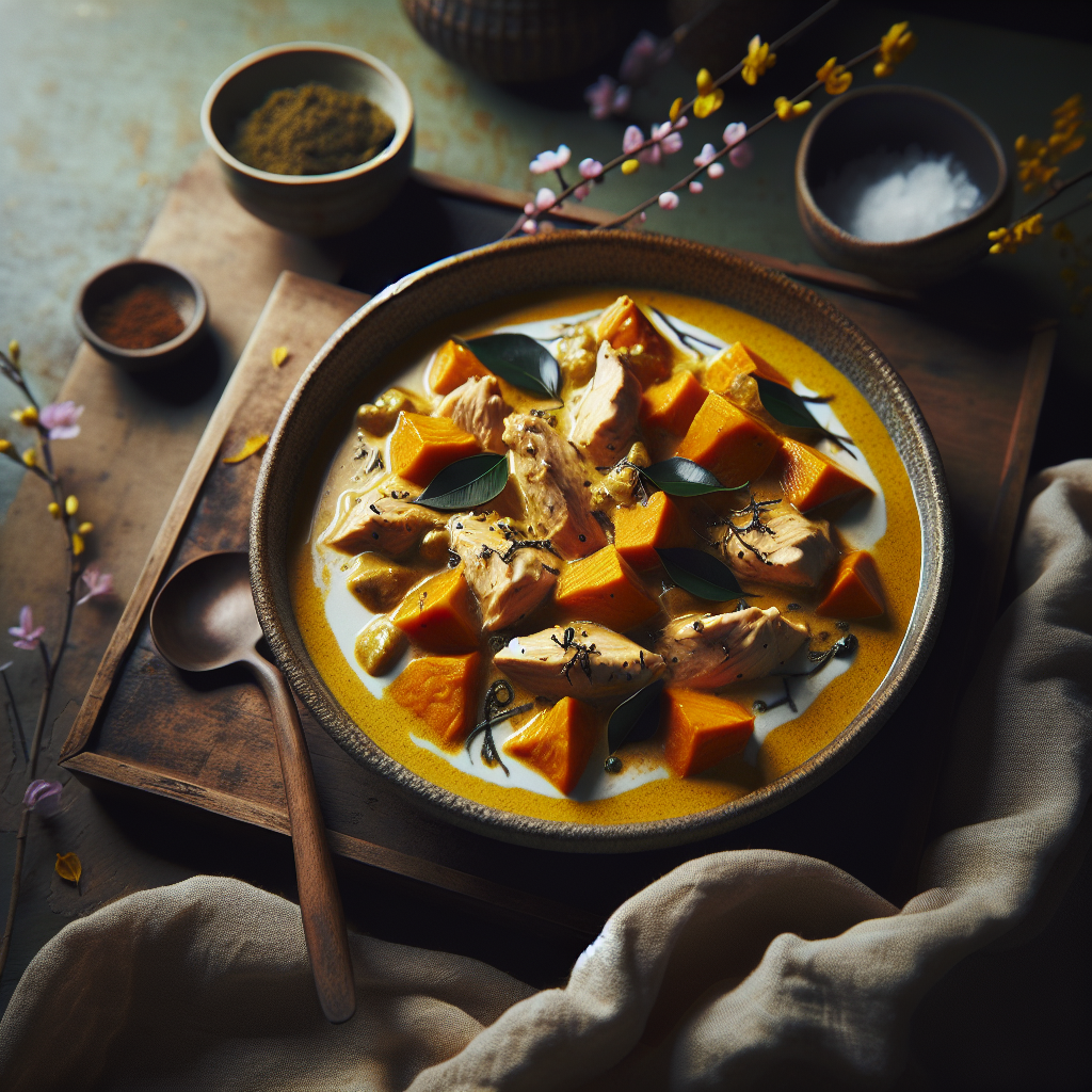 Kremet Thai Kylling og Søtpotet Curry med Kokosmjølk